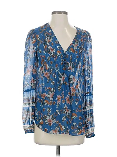 Pre-owned Veronica Beard Long Sleeve Blouse In Blue