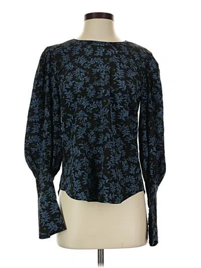 Pre-owned Veronica Beard Long Sleeve Blouse In Blue