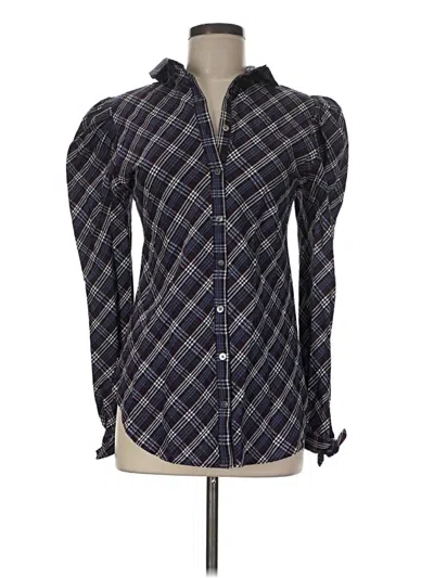 Pre-owned Veronica Beard Long Sleeve Blouse In Blue