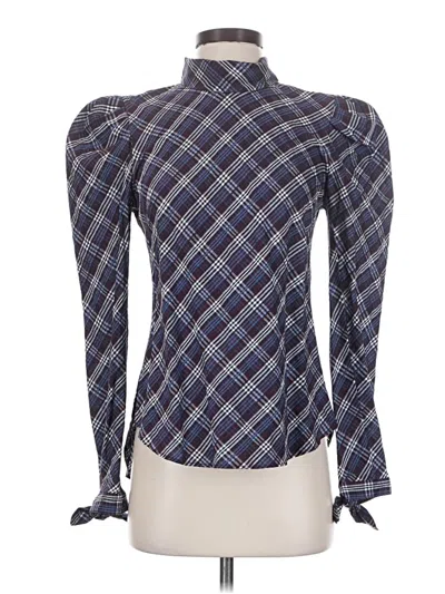 Pre-owned Veronica Beard Long Sleeve Blouse In Blue