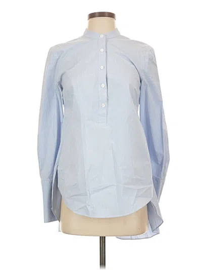 Pre-owned Veronica Beard Long Sleeve Blouse In Blue