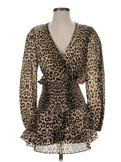 Pre-owned Veronica Beard Long Sleeve Blouse In Brown