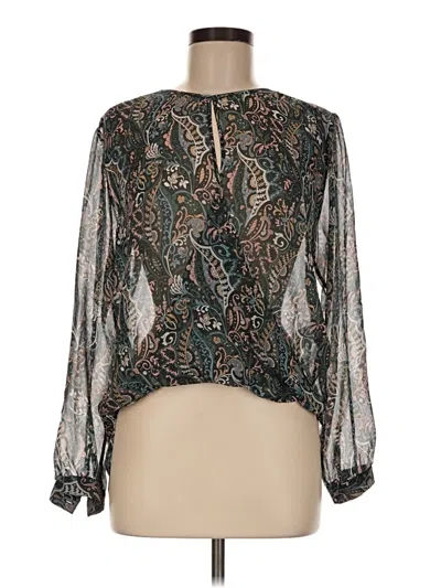 Pre-owned Veronica Beard Long Sleeve Blouse In Green