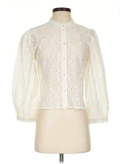 Veronica Beard Long Sleeve Blouse In Ivory