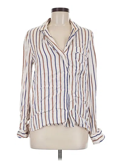 Pre-owned Veronica Beard Long Sleeve Blouse In Ivory