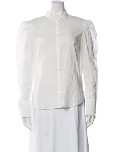 Pre-owned Veronica Beard Long Sleeve Blouse In Neutrals