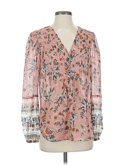 Pre-owned Veronica Beard Long Sleeve Blouse In Pink