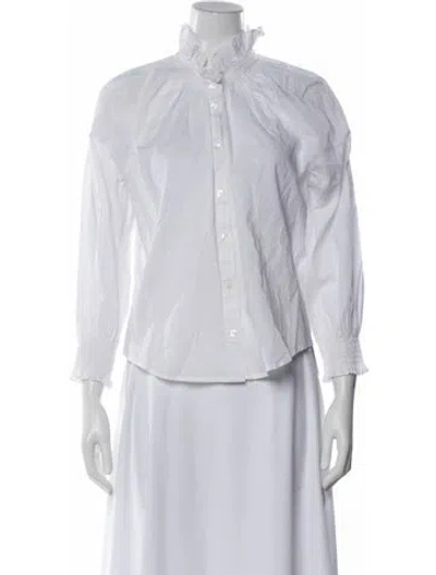 Pre-owned Veronica Beard Long Sleeve Blouse W/ Tags In White