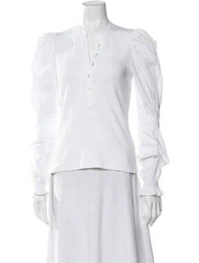 Pre-owned Veronica Beard Long Sleeve Button-up Top W/ Tags In White
