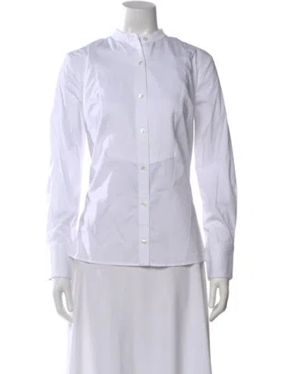 Pre-owned Veronica Beard Long Sleeve Button-up Top W/ Tags In White