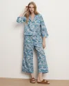 Veronica Beard Long-sleeve Cotton Pajama Set In Blue