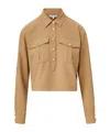 Veronica Beard Colvin Long-sleeve Top In Khaki