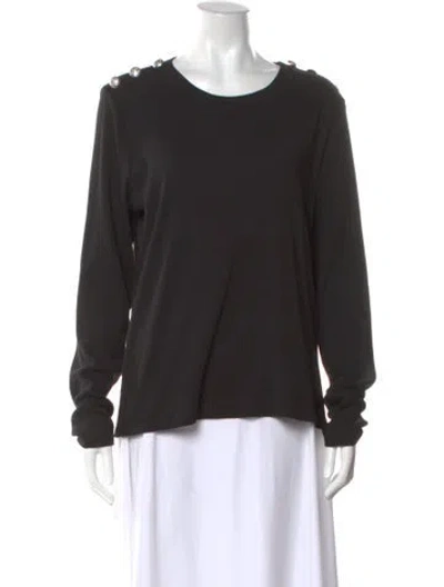 Pre-owned Veronica Beard Long Sleeve Top In Black