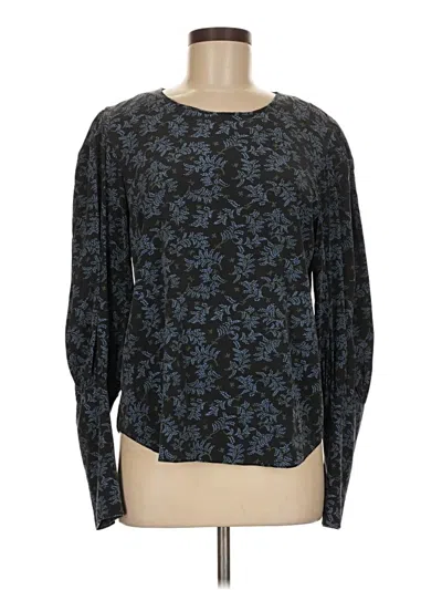 Pre-owned Veronica Beard Long Sleeve Top Black Boatneck Tops