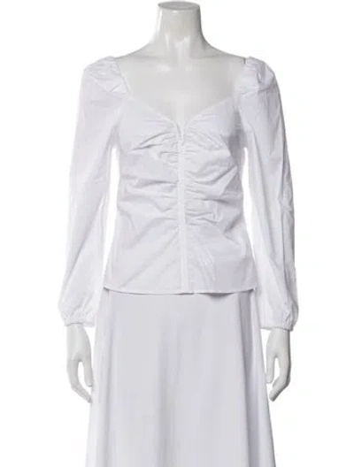Pre-owned Veronica Beard Long Sleeve Top In Neutral