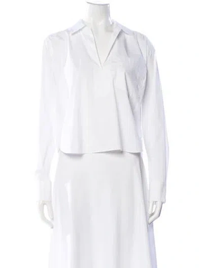 Pre-owned Veronica Beard Long Sleeve Top In White