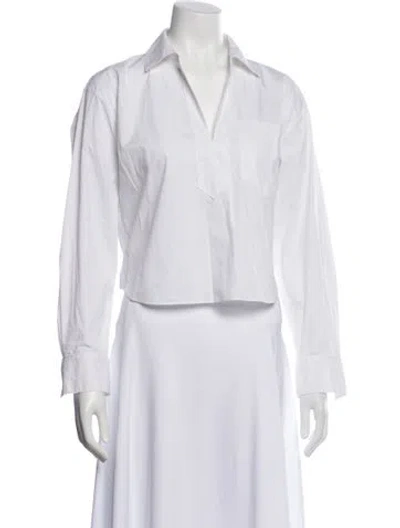 Pre-owned Veronica Beard Long Sleeve Top In White