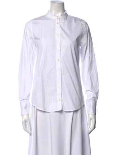 Pre-owned Veronica Beard Long Sleeve Top In White