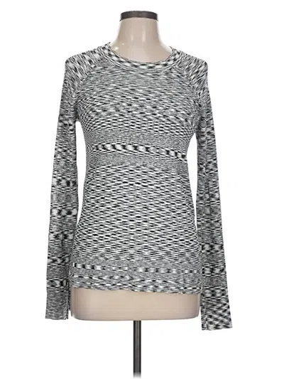 Pre-owned Veronica Beard Long Sleeve T-shirt In Silver