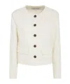 Veronica Beard Lyssa Stretch Wool Jacket In White
