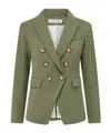 Veronica Beard Long-sleeved Suit Coat In Green