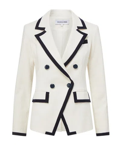 Veronica Beard Long-sleeved Suit Coat In White