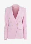 Shop Veronica Beard Lonny Dickey Double-breasted Blazer In Pink