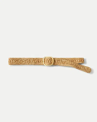 Veronica Beard Loop Raffia Belt In Brown