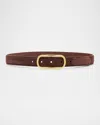 Veronica Beard Loop Suede Belt In Brown