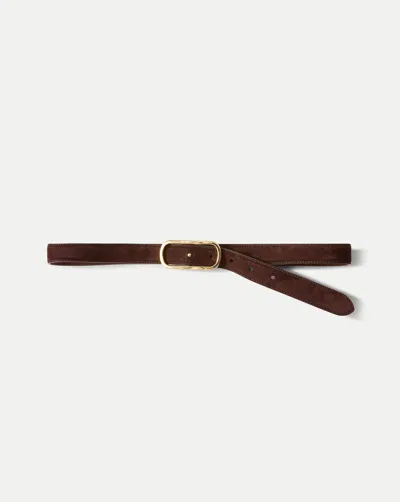Veronica Beard Loop Suede Belt In Brown