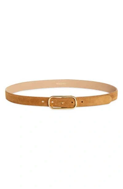 Veronica Beard Loop Suede Belt In Hazelwood