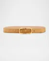 Veronica Beard Loop Suede Belt In Neutral