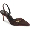 Veronica Beard Loralyn Slingback Pointed Toe Pump In Animal Print