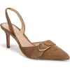 Veronica Beard Loralyn Slingback Pointed Toe Pump In Brown