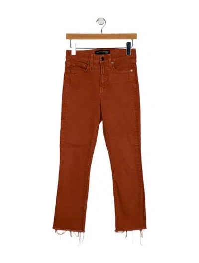 Pre-owned Veronica Beard Low-rise Skinny Leg Jeans In Orange