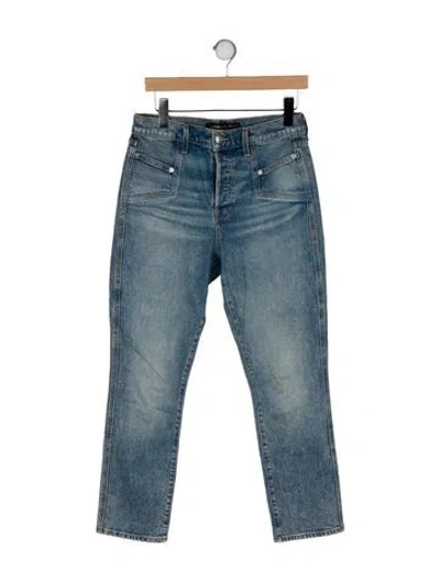 Pre-owned Veronica Beard Low-rise Straight Leg Jeans In Blue