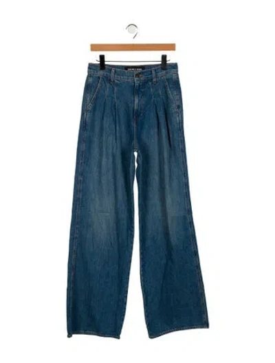 Pre-owned Veronica Beard Low-rise Wide Leg Jeans In Blue