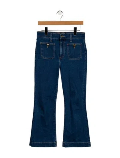 Pre-owned Veronica Beard Low-rise Wide Leg Jeans In Blue