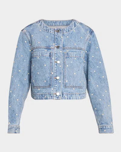 Veronica Beard Lowry Embellished Denim Jacket