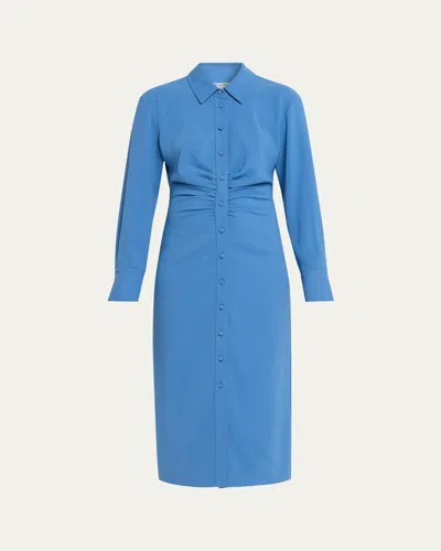 Veronica Beard Loxley Midi Shirtdress In Blue
