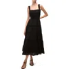 Veronica Beard Lucien Picot Trim Lace Inset Dress In Black