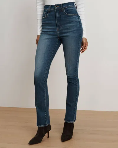 Veronica Beard Lydia High Rise Slim Jeans In City Blast In Blue