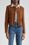 Veronica Beard Lyssa Wool-blend Jacket In Deep Ochre