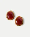 Veronica Beard Macaroon Carnelian Earring In Red