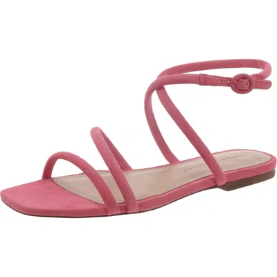 Veronica Beard Maci Womens Leather Square Toe Ankle Strap In Pattern