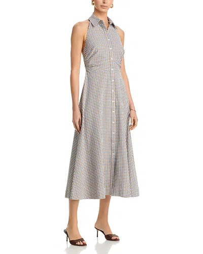 Veronica Beard Mackey Halter Dress In Gray