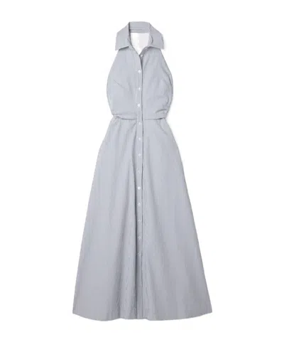 Veronica Beard Mackey Striped Dress In Gray