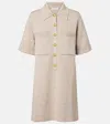 Veronica Beard Womens Oatmeal Melange Madden Short-sleeves Wool Mini Dress In Neutral