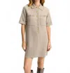 Veronica Beard Madden Merino Wool Mini Shirtdress In Oatmeal Melange In Neutral