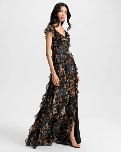 Veronica Beard Madeline Silk Maxi Dress In Black